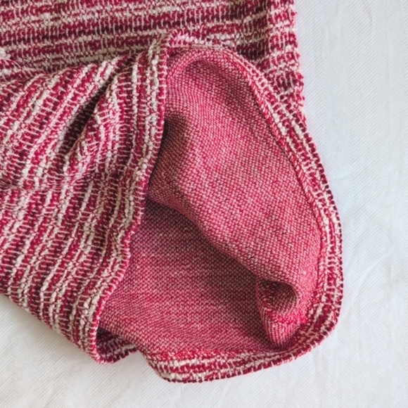 zara red boucle tweed shift dress with patch pockets girls size 6 - Picture 5 of 8